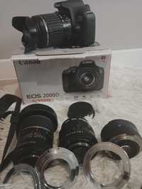 Canon 2000d + mega zestaw