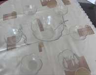 Conjunto de vidro para sobremesa