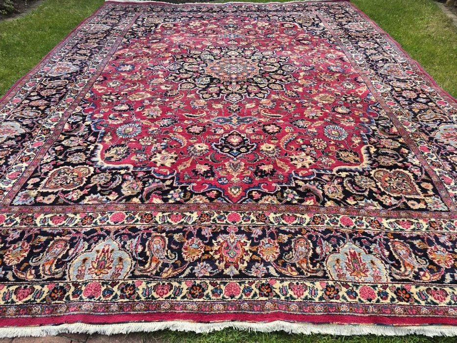 Ogromny perski dywan Meshed z Iranu 315 x 400 cm Rękodzieło lata 50te
