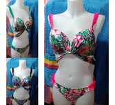 Bikini, modelo Flores, 3 cores, do S ao L.