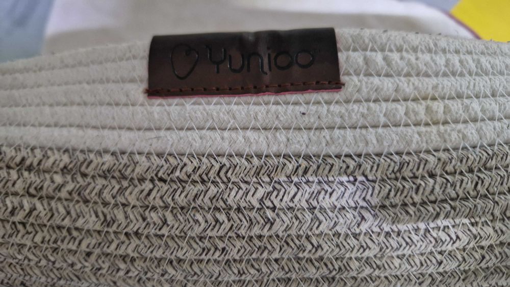 Cesto troca fraldas Yunioo Baby changing com colchão - Branco Bege