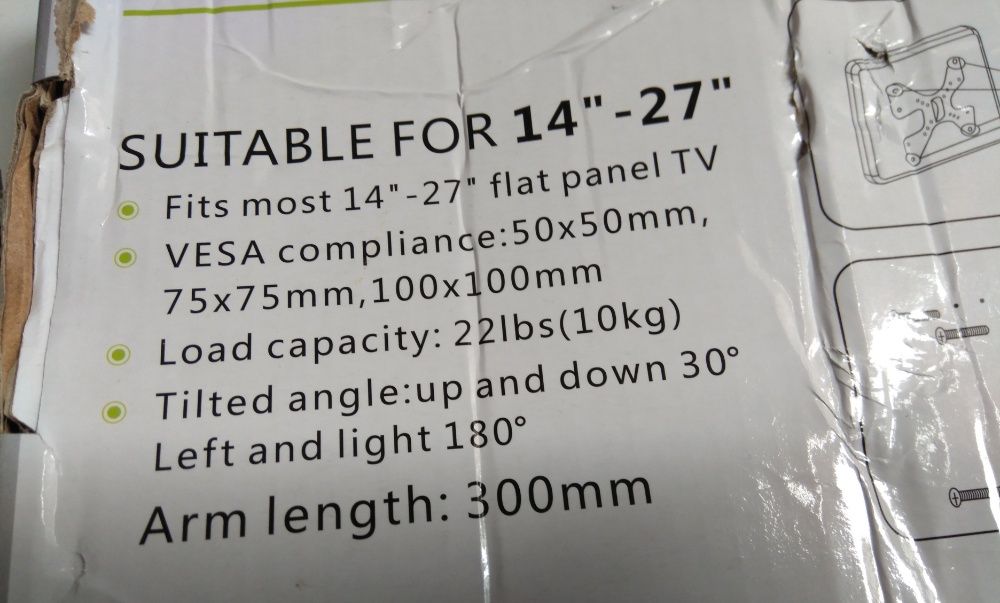 Suporte parede TV Led, para tv até 32 polegadas