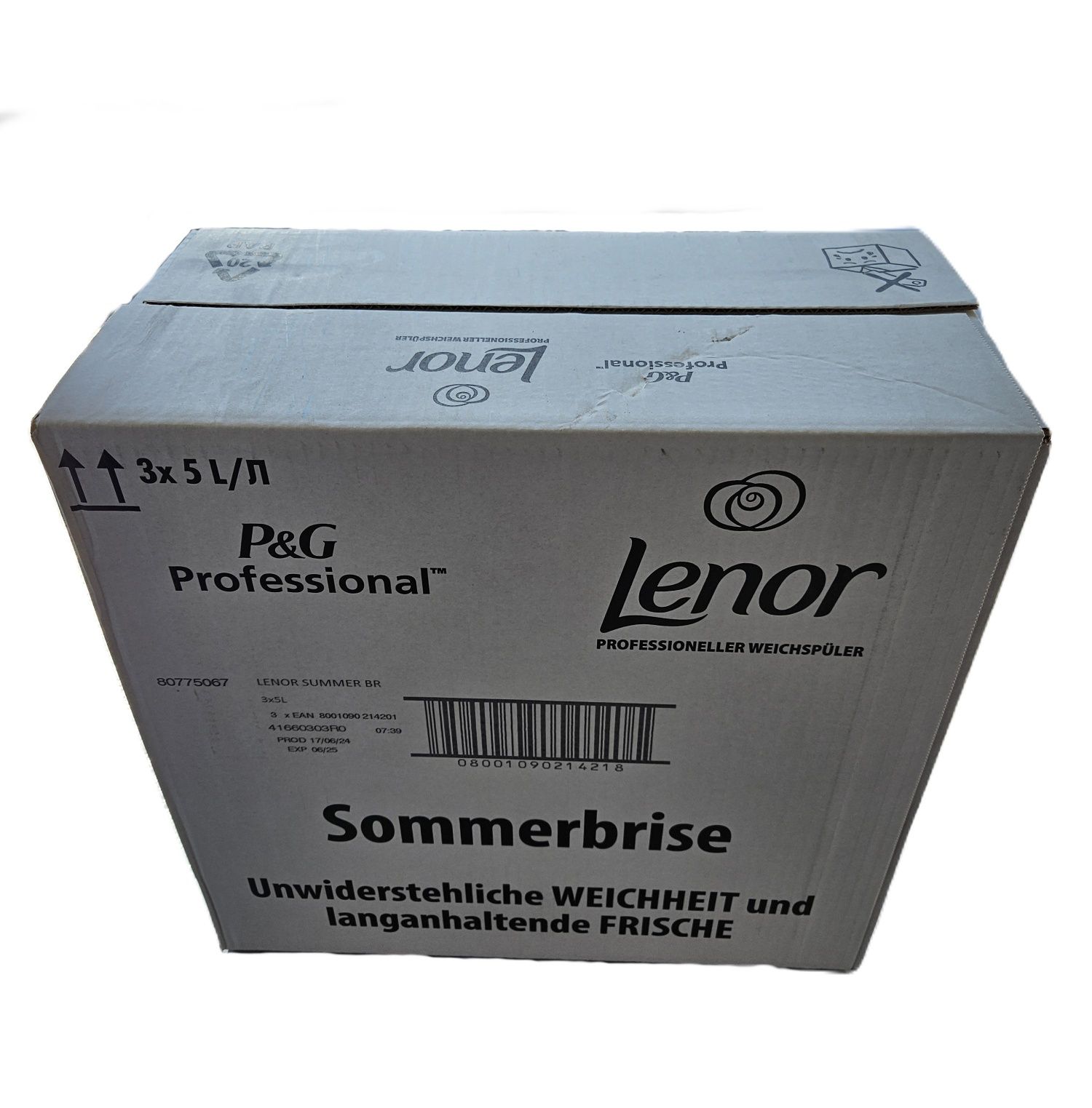 LENOR Professional 5L płyn do płukania 200prań Żółty Sommerbrise DE
