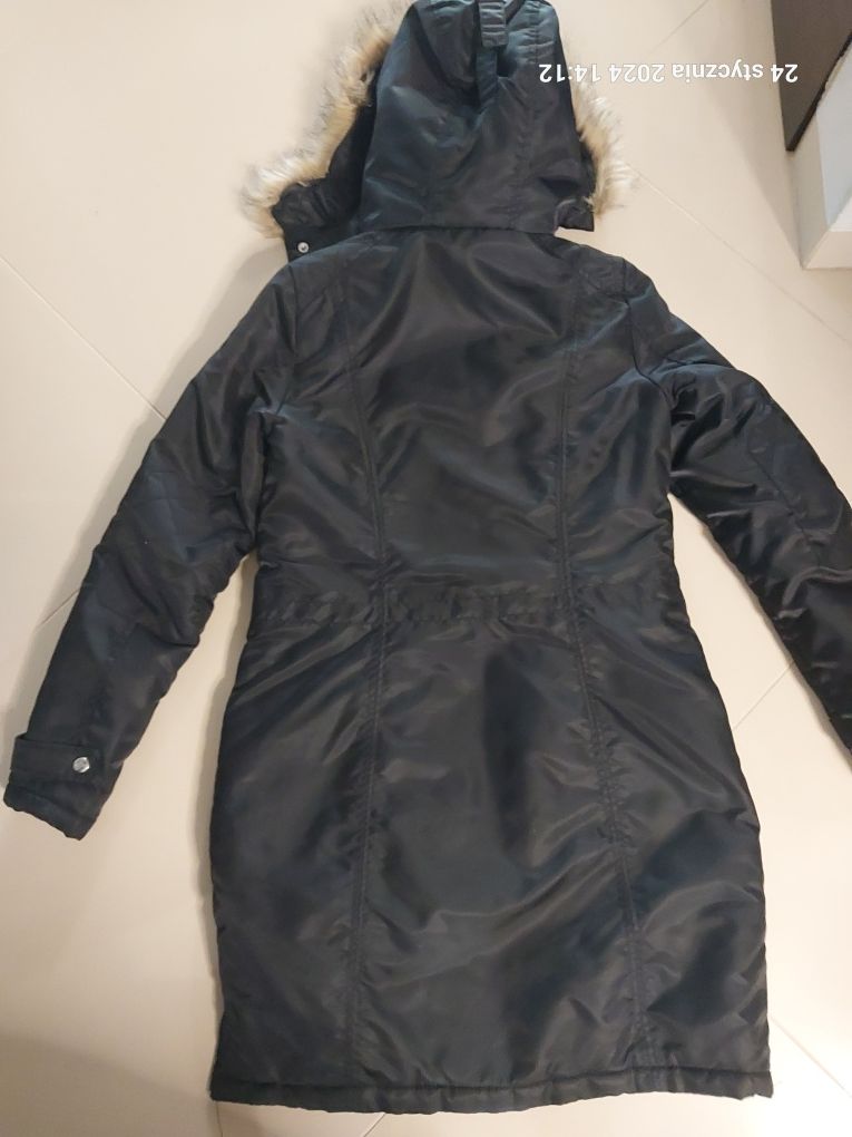 Kurtka zimowa parka czarna XS Cropp