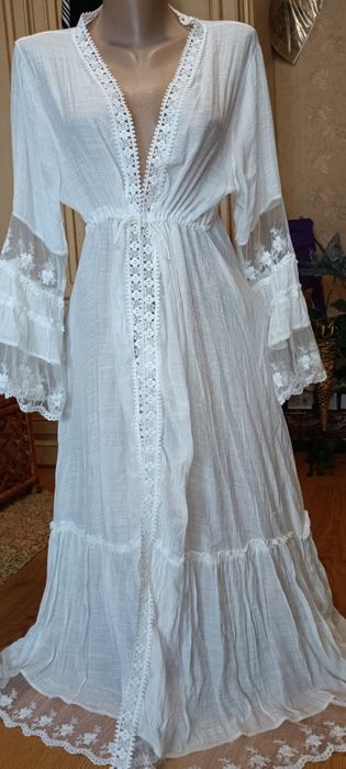 Купальник жіночий і халат пляжний/для нареченої