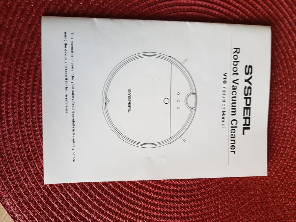 Robot Vacuum Cleaner SYSPERL V10 Instruktorom Manuaal