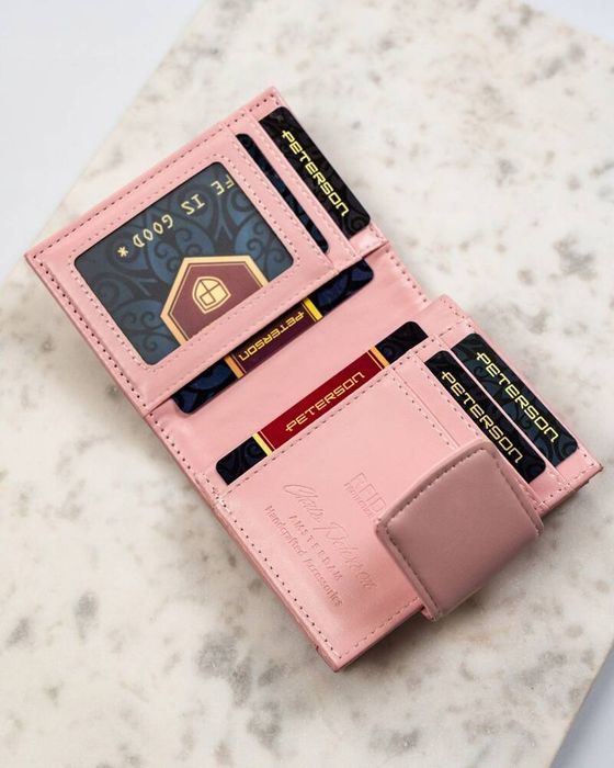 mały portfel damski ze skóry ekologicznej - peterson