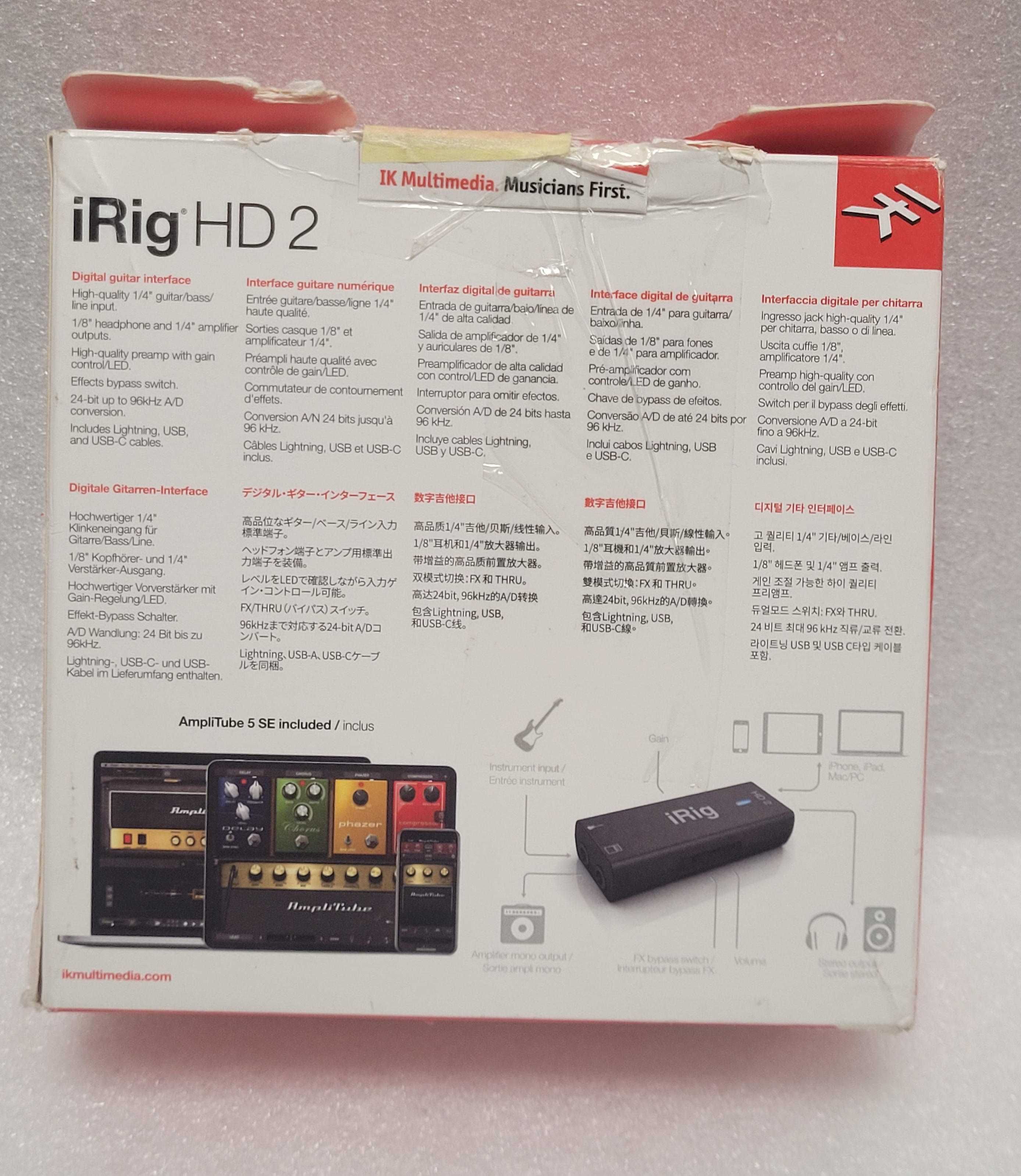 IK Multimedia iRig HD 2 Gitarowy wzmacniacz słuchawkowy interfejs