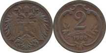 Austria - 2 halerze - 8 sztuk z lat 1900 do 1914