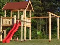Drewniany domek  plac zabaw dla dzieci