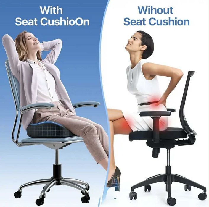 Poduszka ortopedyczna lędźwiowa na fotel różowa