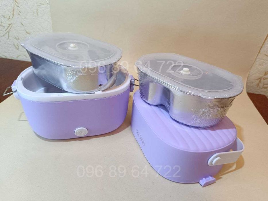 Ланчбокс термос з підігрівом контейнер ланч бокс нагрів електричний