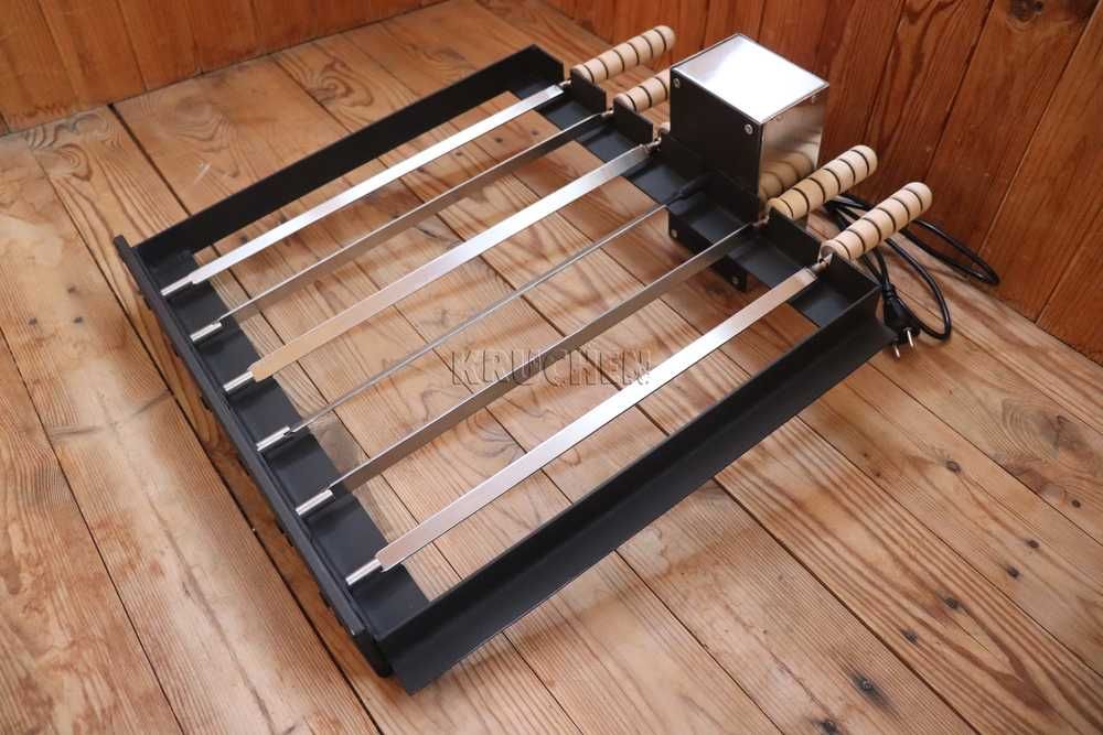 Napęd elektryczny do szaszłyków w grillu, palenisku, kominku, piecu