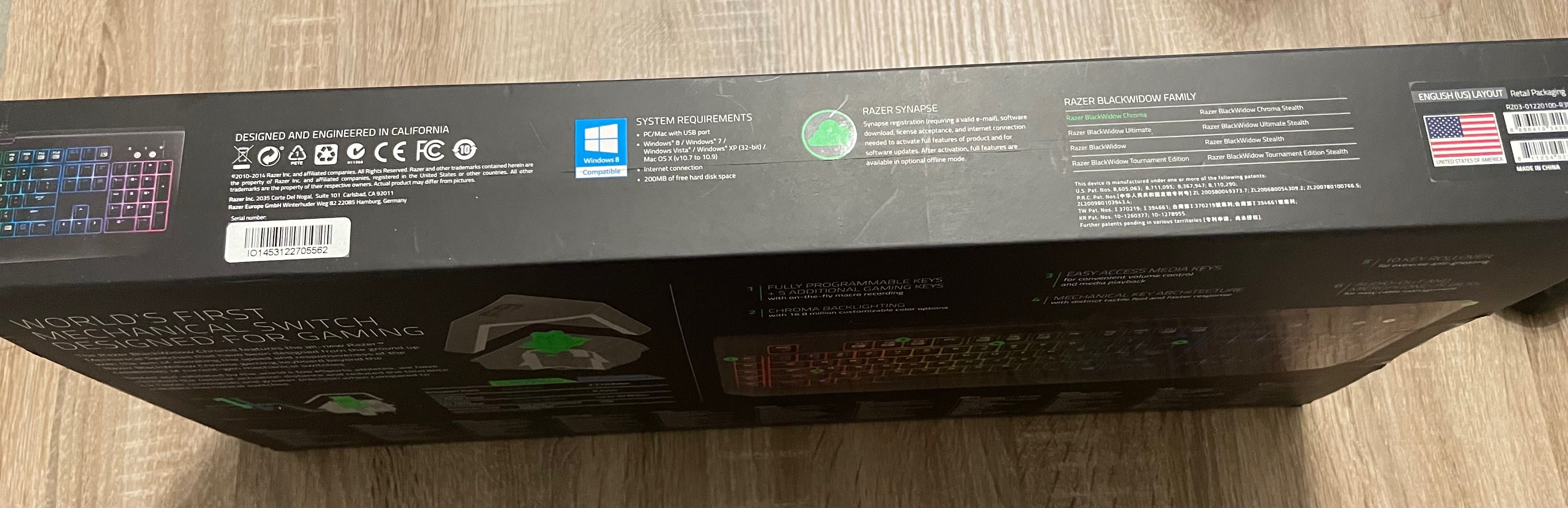 Teclado gaming Razer Blackwidow Chroma