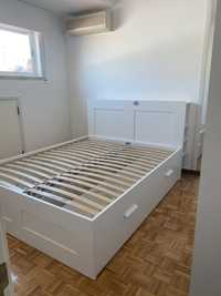 Estrado cama c/ arrumação e cabeceira IKEA 160x200
