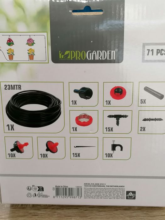 Zraszacz ogrodowy komplet 23 metry, 71 części