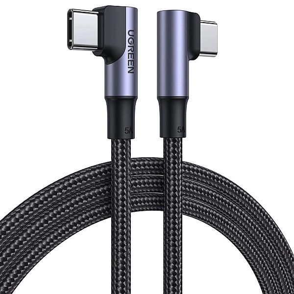 Kabel Ugreen Us335, 70696 kątowy Usb-c - Usb-c Pd Qc Fcp 100w 5a 480Mb