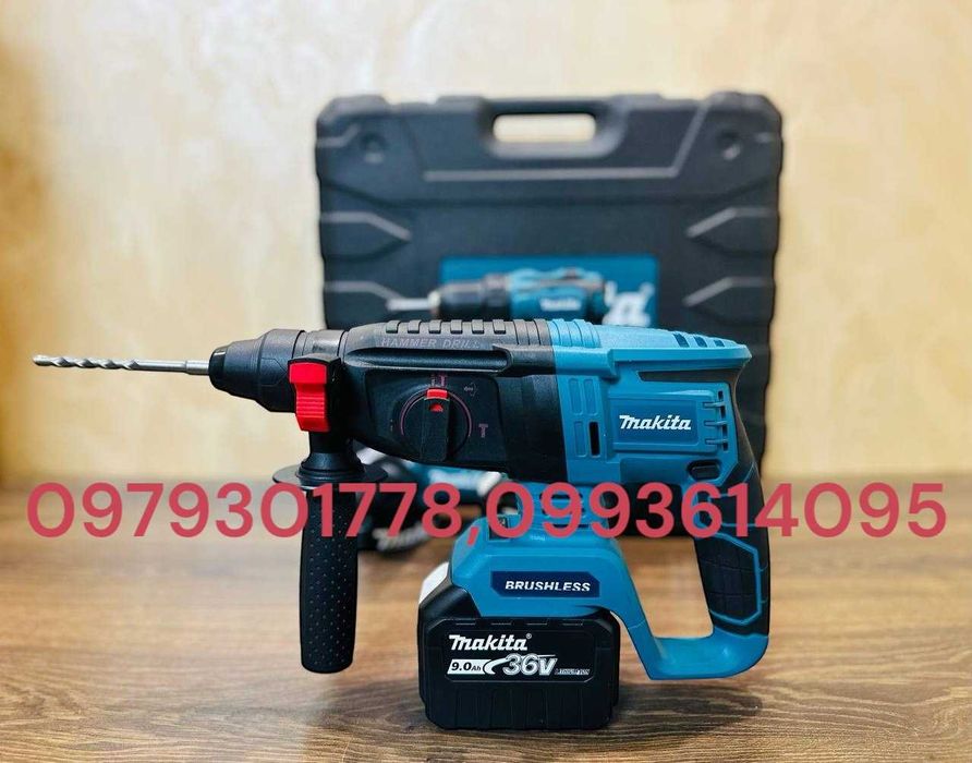 Makita 3/1 Болгарка DGA 504 + Шуруповерт DDF 484 + Перфератор DHR 202