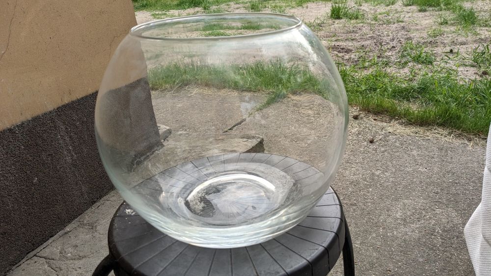 Akwarium okrągłe szklane 27 cm. Okazja