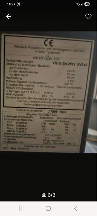 Kominek wolnostojący