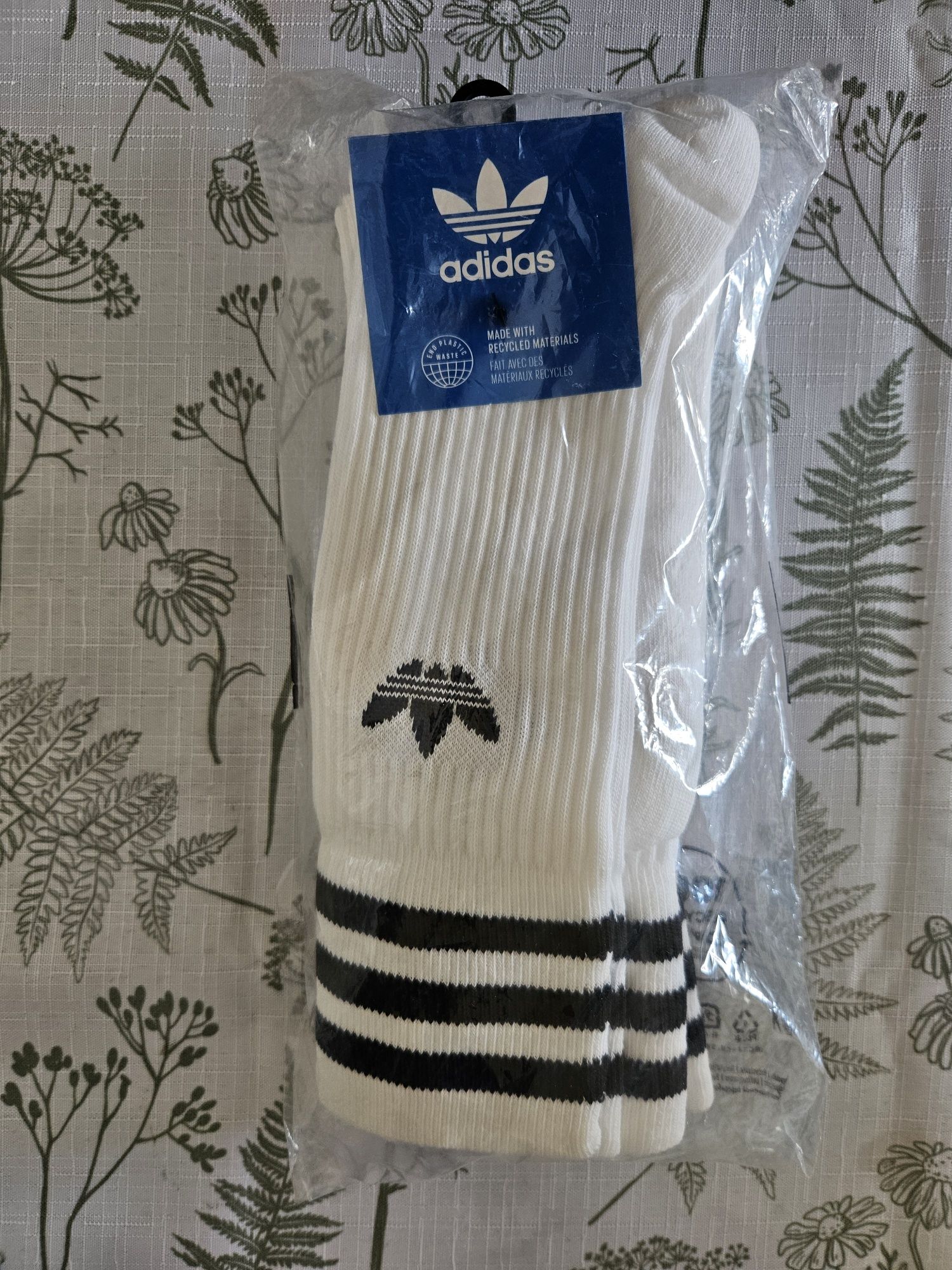Nowe długie skarpetki Addidas solid crew sock 3 pary