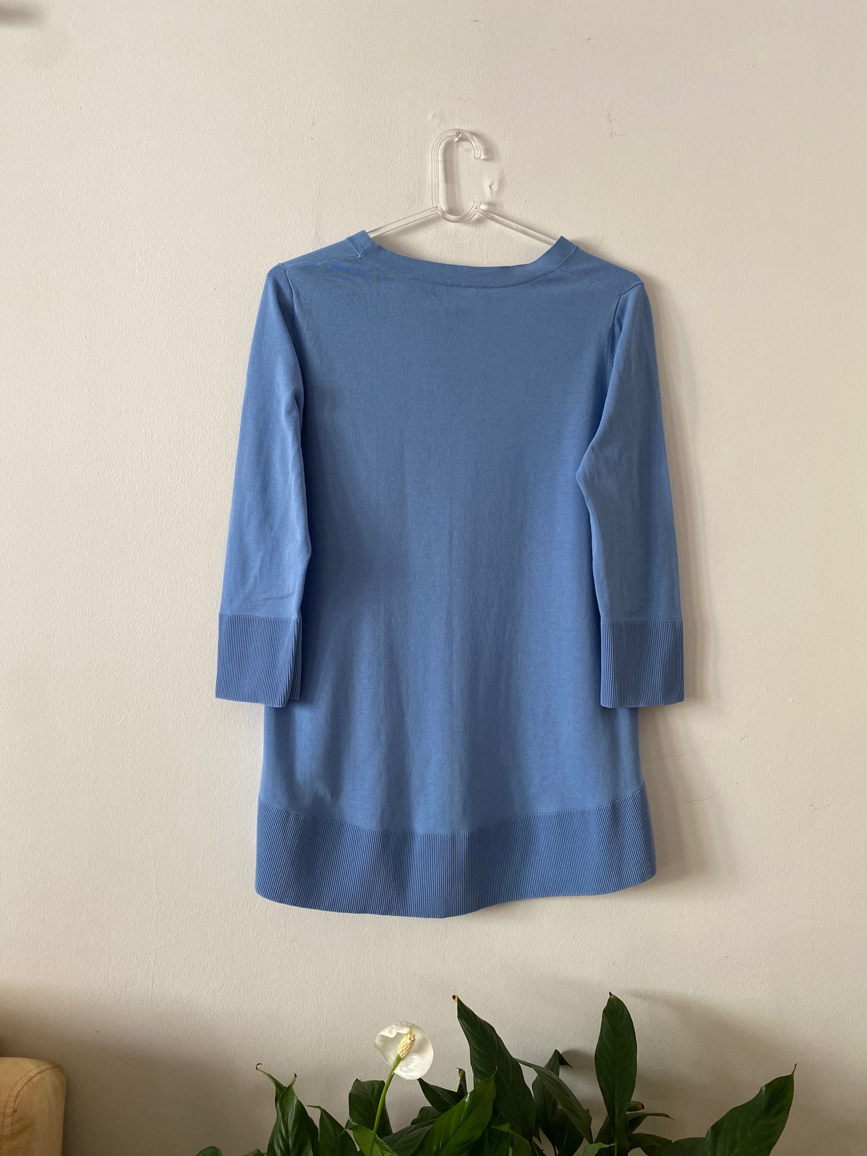 Bluza niebieska z jedwabiu i bawełny COS, rozmiar XS