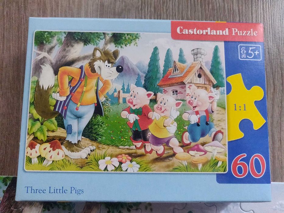 Пазл ,, Три поросенка,, 60 эл. Castorland, картинка 23х32 см.