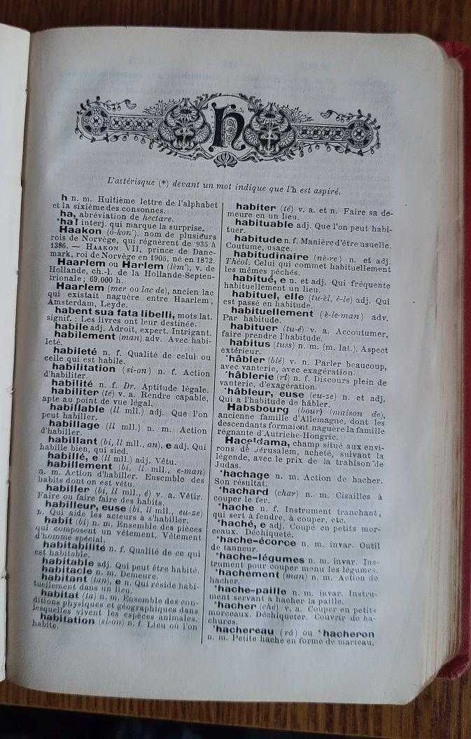 Encyklopedia francuska kieszonkowa L. Larousse "De Poche" Paris 1924r.