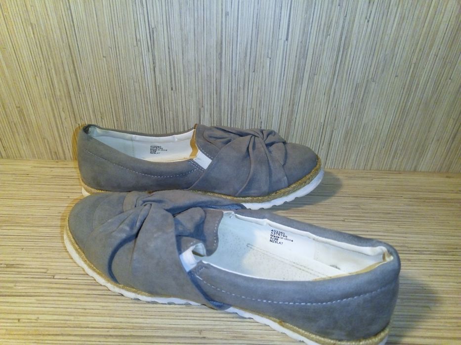 Szare espadryle damskie