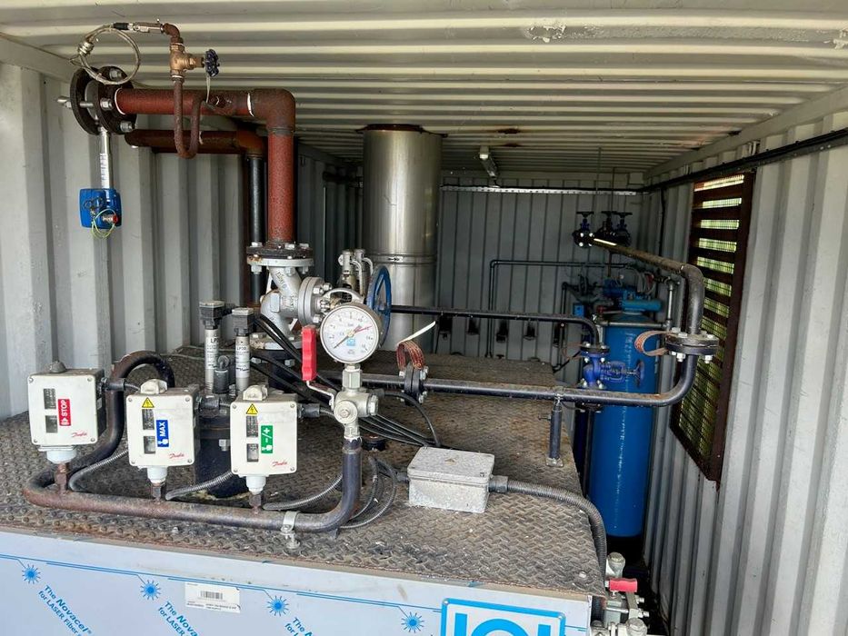 Kocioł parowy Nowy kotłownia kontenerowa 1.000 kg/h 12 Bar.