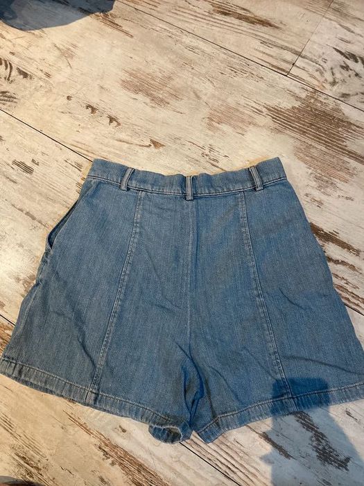 Spodenki jeansowe zara z wysokim stanem luźne m vintage