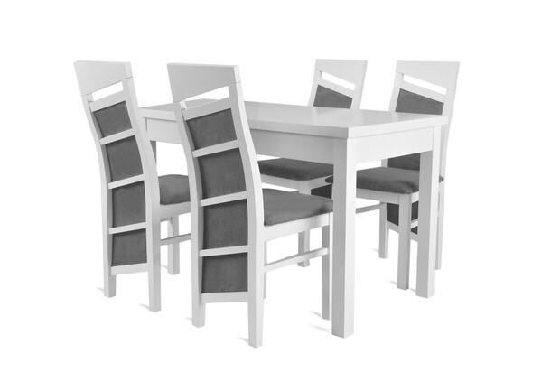 Piękny Biały Zestaw (stół + 4 krzesła) NOWOŚĆ! Tanio! Sprawdź
