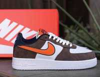 АКЦІЯ! Кросівки Nike Air Force Brown White Orange	40 41 42 43 44