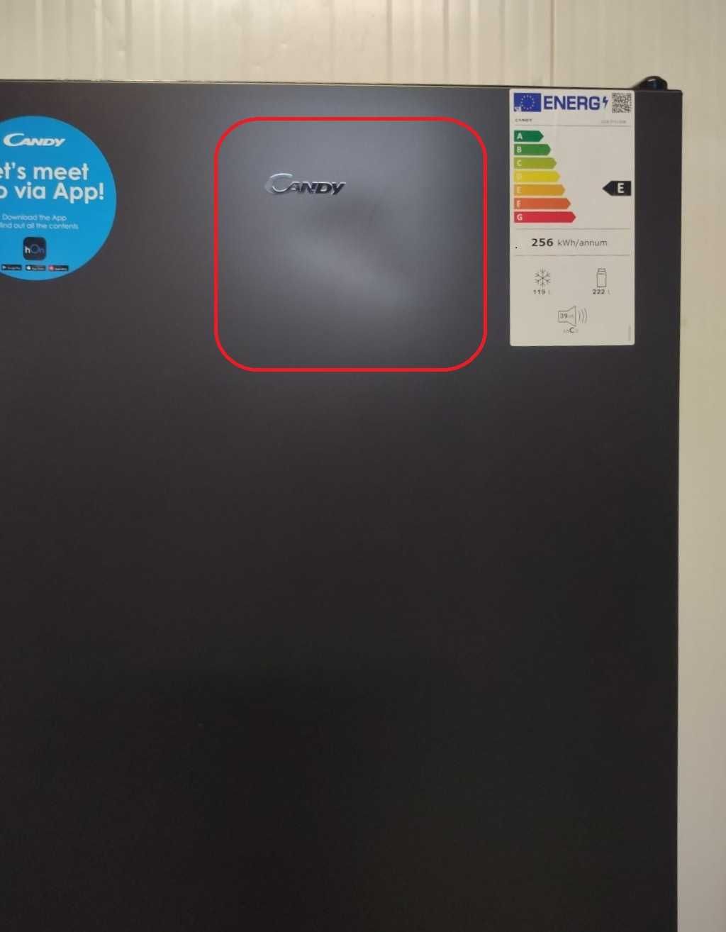 Lodówka Candy CCE3T618EB Total No Frost Czarna 341L OUTLET 23FG49N