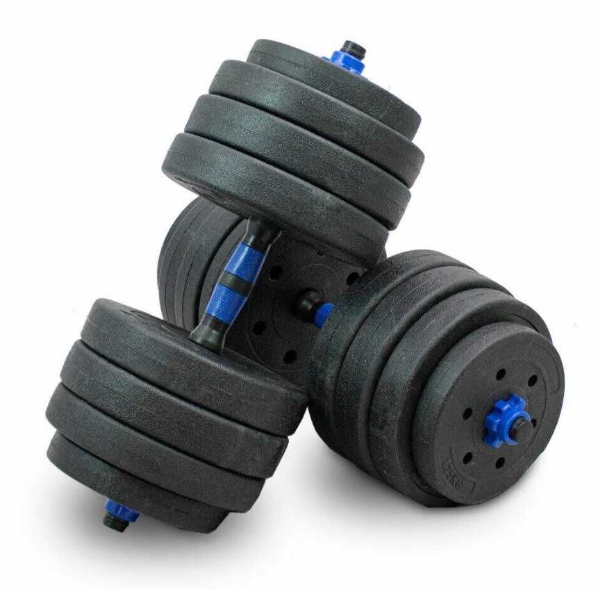 NOWY Zestaw Hantelek Zestaw do treningu Siłowego Sztanga 40KG 2w1