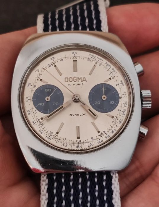 Relógio vintage Dogma Valjoux 7733