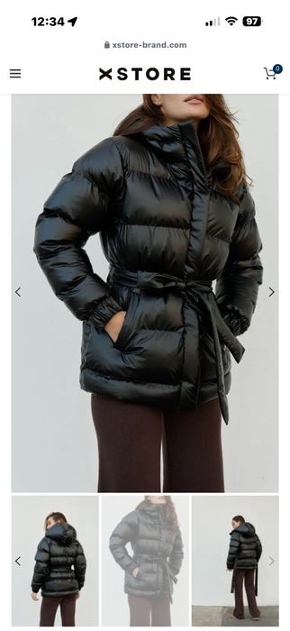 Пуховик с поясом xstore (s)