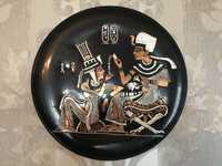 Настенная тарелка, винтаж, медь, Фараон, Египет