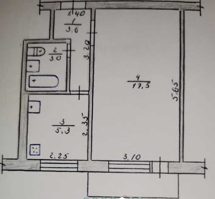 Продам Однокімнатну , в Цегляному Будинку , на Польовій
