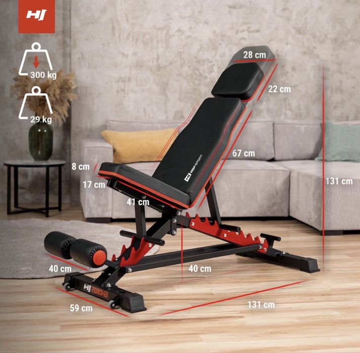 ŁAWKA Treningowa Regulowana  HS-2090HB – HOP-SPORT - Nowa