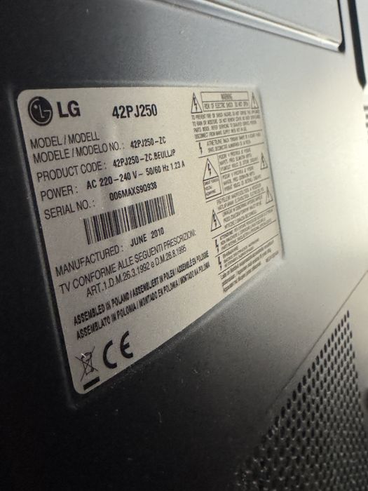 LG TV 42” em ótimo estado