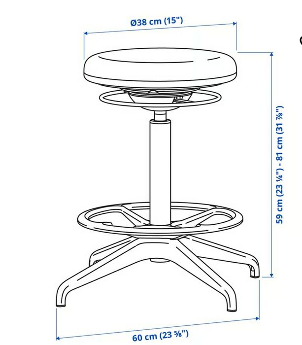 Regulowane krzesło IKEA