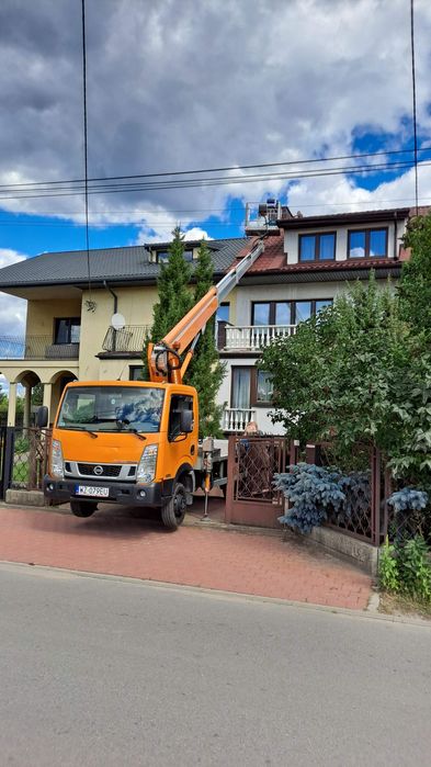 Wynajem, Podnośnik koszowy, zwyżka 22- 30m, wycinka drzew, mycie okien