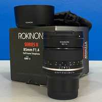 Rokinon 85mm f/1.4 Series II (Sony FE) - NOVA - 3 ANOS DE GARANTIA