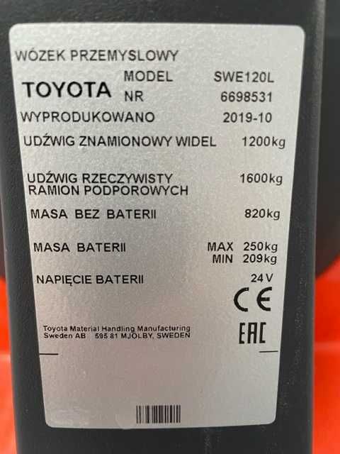 Toyota Staxio120L wózek widłowy - cesja leasingu