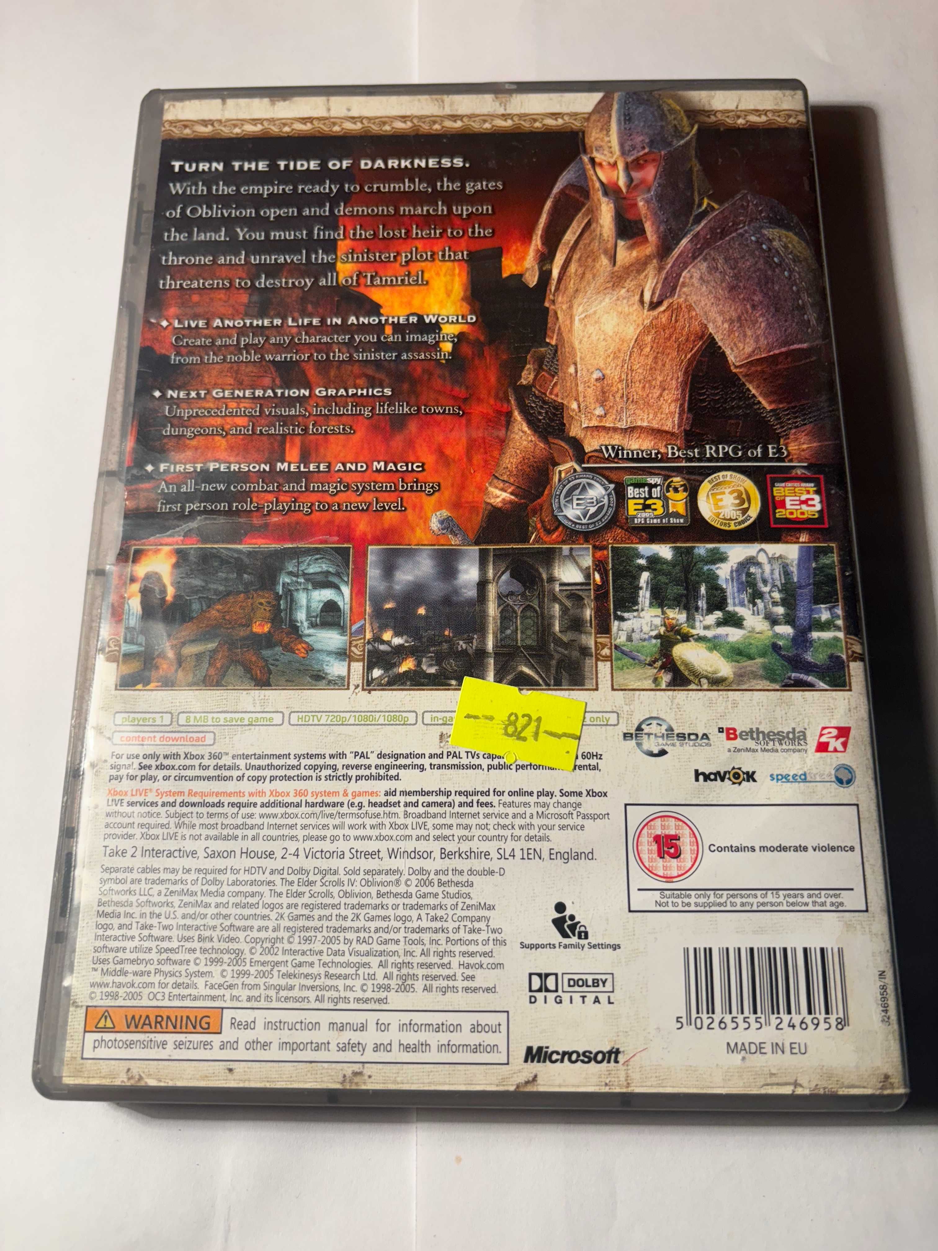 Gra Oblivion Xbox 360 + Gratis