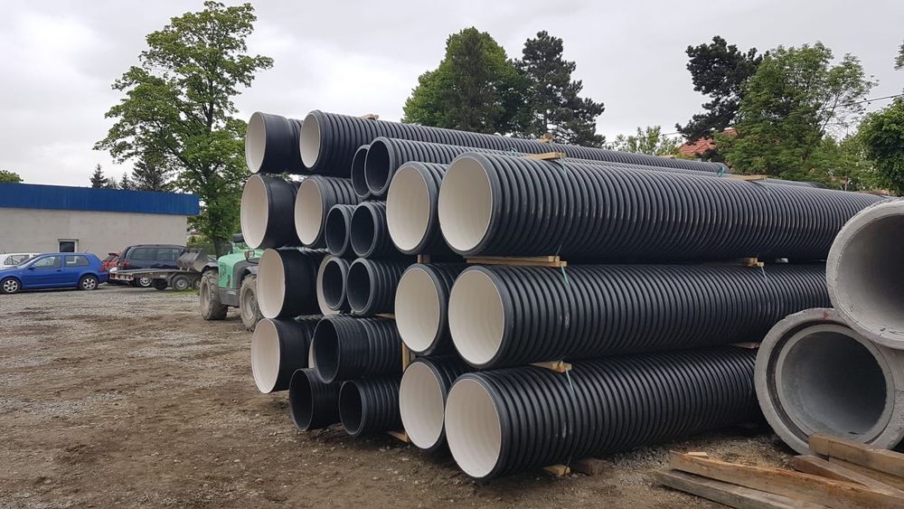 Rura fi400 karbowana przepusty rury przepustowe SN8- fi500 600 i inne