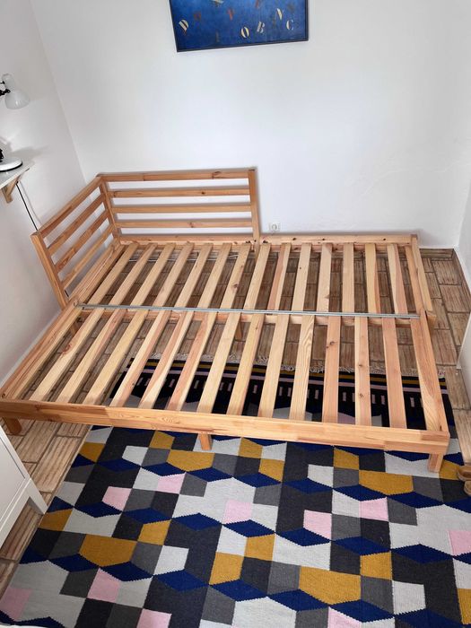 cama solteiro/casal TARVA IKEA 80/160x200, 2 colchões, 2 sobrecolchões