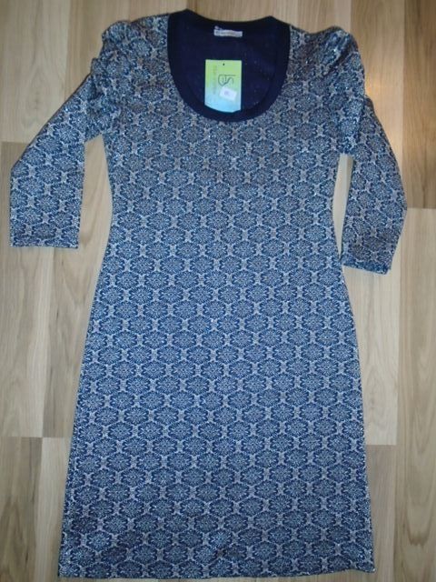 Sukienka Blue Shadow r.36 S granatowa ze złotym sylwester elegancka