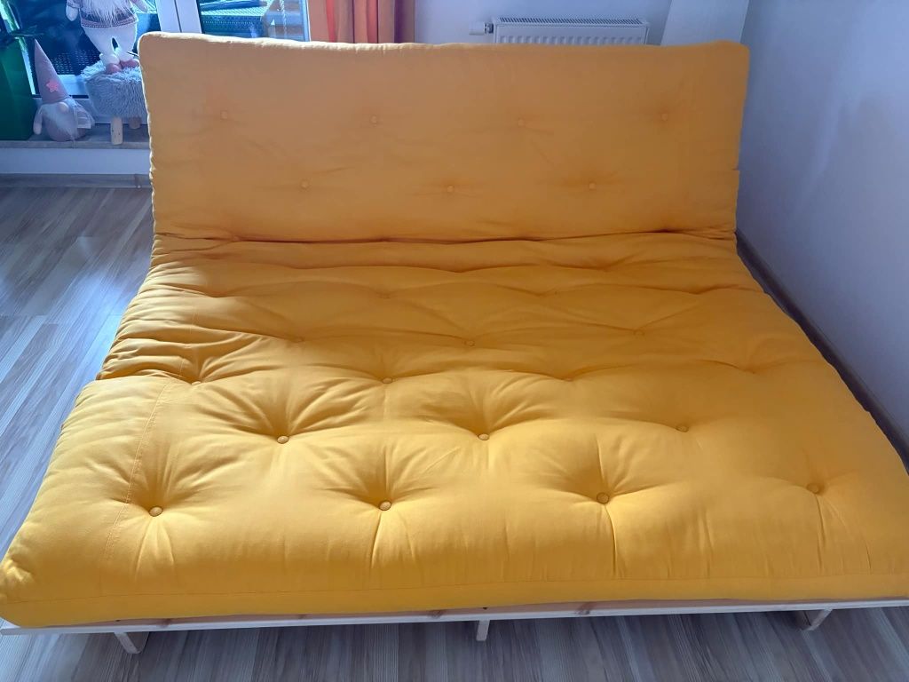 Sofa Futon Slim Latex z poduszkami
180x200, Pascall Miodowy 85